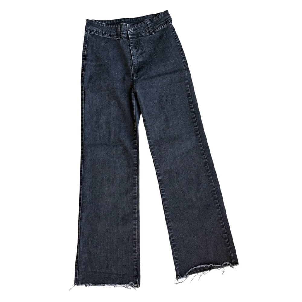 Black kick flare jeans